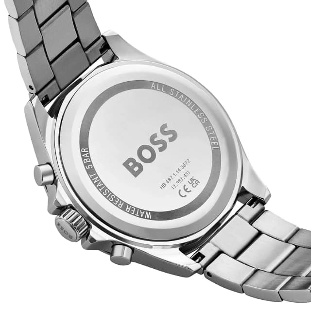  Back view of the case with engraved BOSS logo.