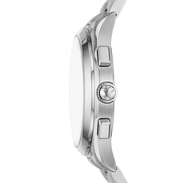  Crown engraved with the Emporio Armani logo.