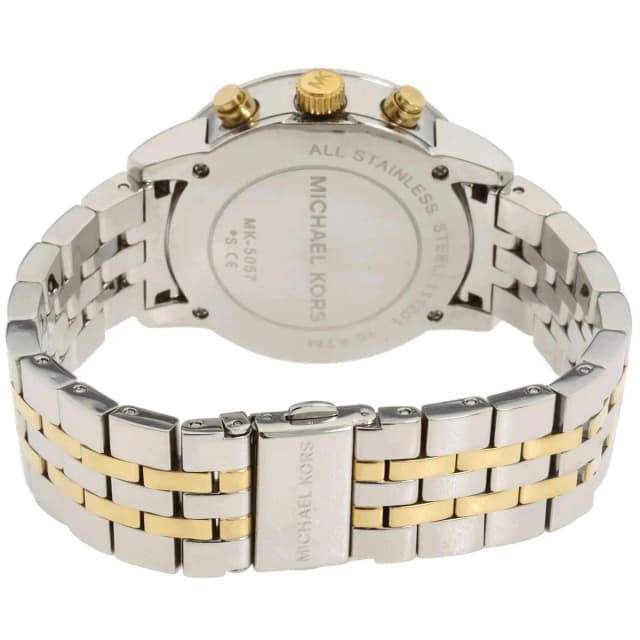 . Back case of Michael Kors MK5057 with engraved MK logo