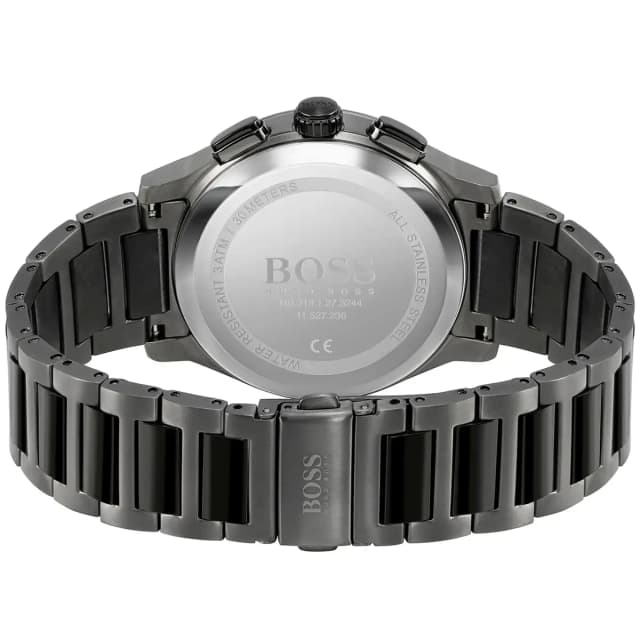 Back of the watch with engraved BOSS logo