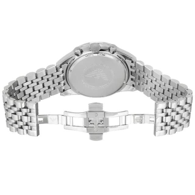 Clasp – Secure deployment clasp with Armani logo.