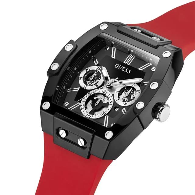 Dial close-up showing black face – Guess GW0203G4