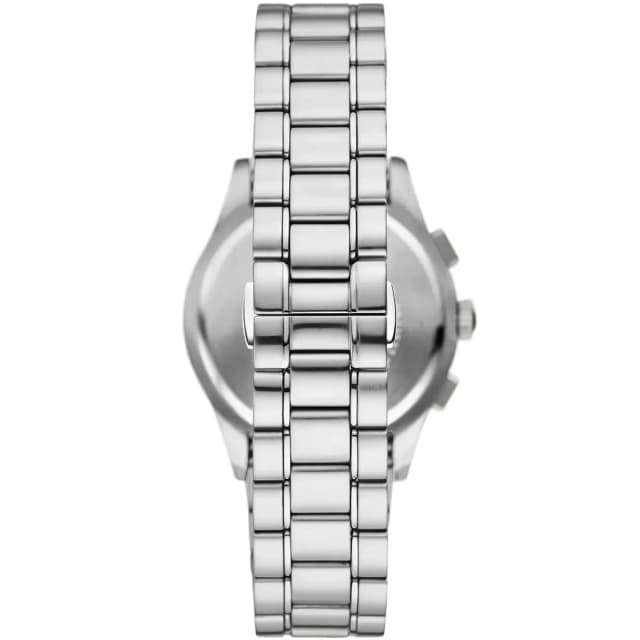 Stainless steel bracelet with polished and brushed links.