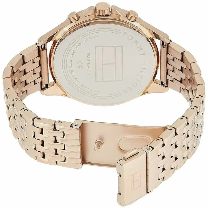 Tommy Hilfiger Women's Rose Gold Stainless Steel Watch – White Dial ...