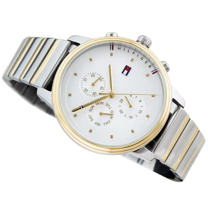 1781908 Tommy Hilfiger 1781908 Watch – Silver Dial with Silver × Half Gold Bra ...