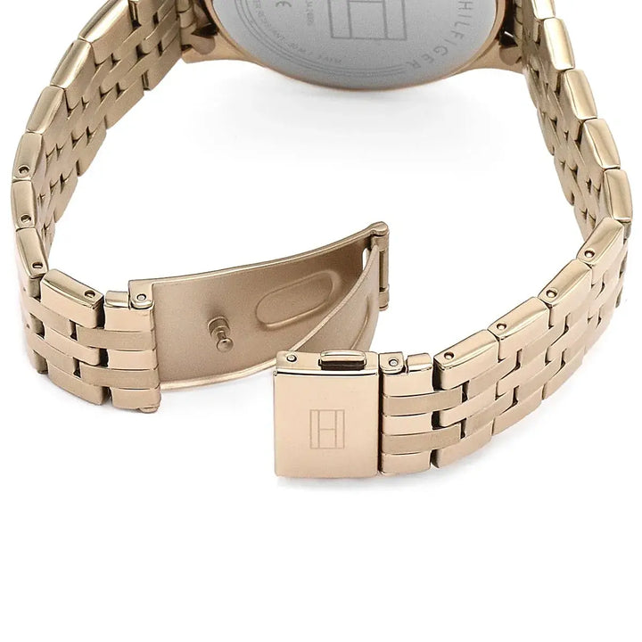 Tommy Hilfiger Women's Rose Gold Stainless Steel Watch – White Dial ...